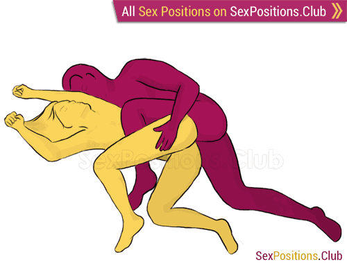 Sex position #52 - Creme brulee. (from behind, lying down, rear entry, sideways, spooning). Kamasutra - Photo, picture, image