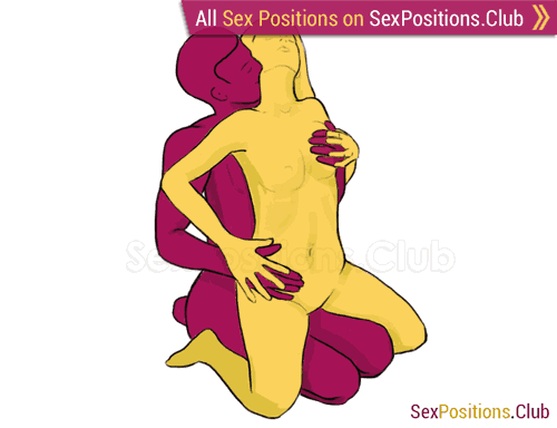 Sex position #128 - Lap Dance. (from behind, sitting, woman on top). Kamasutra - Photo, picture, image