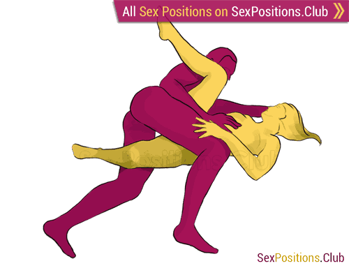 Sex position #224 - Scissor. (criss cross, lying down, sideways). Kamasutra - Photo, picture, image