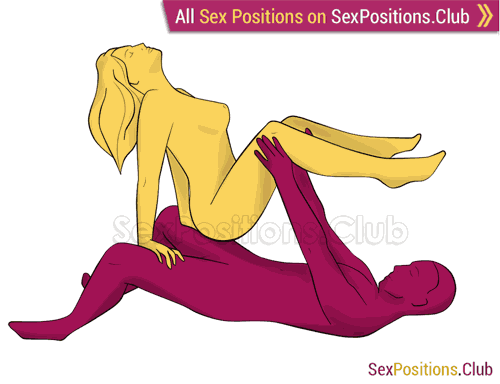 Sex position #310 - Swing - 2. (anal sex, cowgirl, woman on top, right angle). Kamasutra - Photo, picture, image