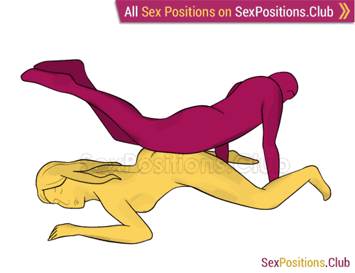 Sex position #289 - X factor. (from behind, rear entry, reverse, man on top). Kamasutra - Photo, picture, image