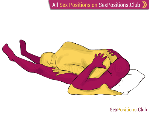 Sex position #23 - Book. (69 sex position, lying down, oral sex, woman on top). Kamasutra - Photo, picture, image