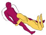 Sex position #12 - Whisper. (blowjob, lying down, oral sex). Kamasutra - Photo, picture, image