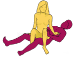 Sex position #19 - Sprout. (cowgirl, criss cross, woman on top). Kamasutra - Photo, picture, image