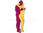 Sex position #7 - Candle. (from behind, rear entry, standing). Kamasutra - Photo, picture, image