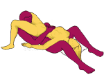 Sex position #122 - Eraser. (cunnilingus, lying down, oral sex, woman on top). Kamasutra - Photo, picture, image
