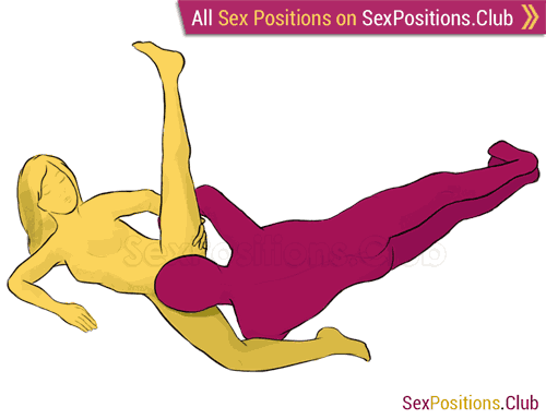 Sex Position #62 - Mast. (cunnilingus, lying down, oral sex). Kamasutra - Photo, picture, image