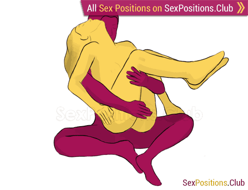Sex position #78 - Cradle. (from behind, rear entry, sitting, woman on top). Kamasutra - Photo, picture, image