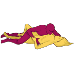 Sex position #103 - Flash. (lying down, sideways). Kamasutra - Photo, picture, image