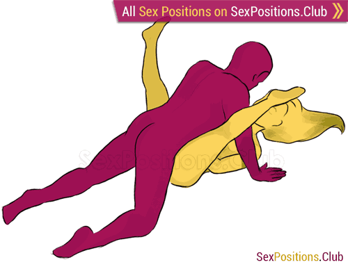 Sex position #55 - Spread Eagle. (face to face, lying down, man on top). Kamasutra - Photo, picture, image