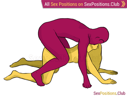 Sex position #68 - Bulldog. (doggy style, from behind, man on top, rear entry). Kamasutra - Photo, picture, image