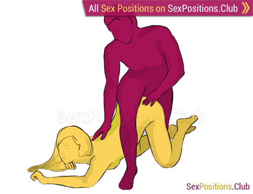 Sex position #92 - Screwdriver. (doggy style, from behind, kneeling, man on top, rear entry). Kamasutra - Photo, picture, image