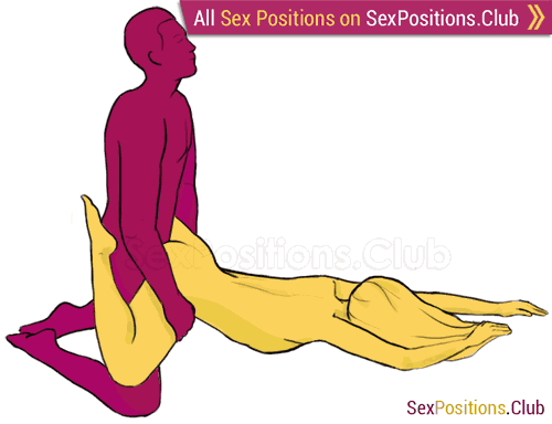 Sex position #152 - Honeymoon. (doggy style, from behind, kneeling, rear entry). Kamasutra - Photo, picture, image