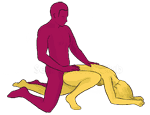 Sex position #43 - Submissive. (doggy style, from behind, kneeling, rear entry). Kamasutra - Photo, picture, image