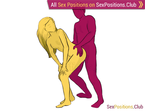Sex position #82 - Venus. (doggy style, from behind, rear entry, standing). Kamasutra - Photo, picture, image