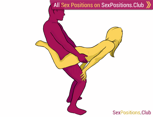 Sex position #118 - Superman. (from behind, rear entry, standing, woman on top). Kamasutra - Photo, picture, image