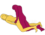 Sex position #95 - Flatiron. (doggy style, from behind, kneeling, man on top, rear entry). Kamasutra - Photo, picture, image