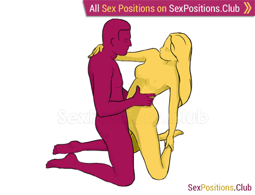Sex position #156 - Twins. (face to face, kneeling, standing). Kamasutra - Photo, picture, image