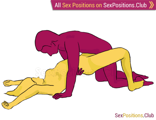 Sex position #226 - London Bridge. (face to face, kneeling, man on top). Kamasutra - Photo, picture, image