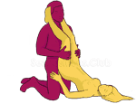 Sex position #219 - Caramel. (kneeling, right angle). Kamasutra - Photo, picture, image