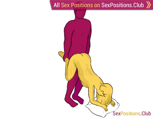 Sex position #243 - Plow. (doggy style, from behind, rear entry, standing). Kamasutra - Photo, picture, image