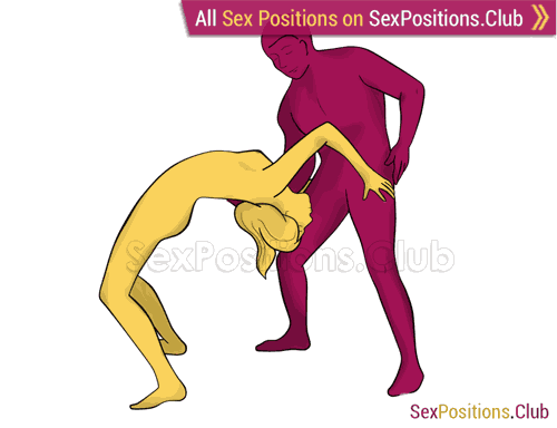 Sex position #468 - Niagara falls. (oral sex, blowjob, standing). Kamasutra - Photo, picture, image