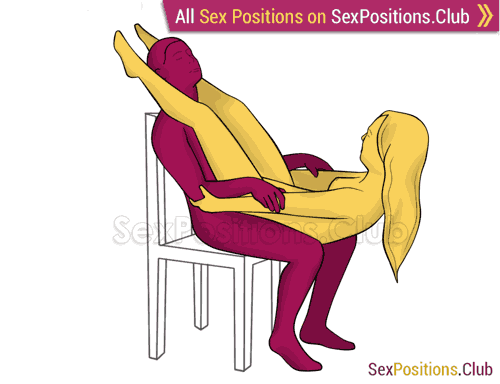 Sex position #255 - Rocking chair. (right angle, sitting). Kamasutra - Photo, picture, image