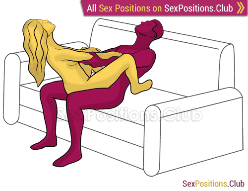 Sex position #335 - Tug of war. (cowgirl, woman on top, sitting). Kamasutra - Photo, picture, image
