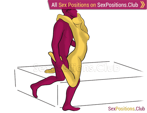Sex position #292 - Necktie. (from behind, rear entry, standing). Kamasutra - Photo, picture, image