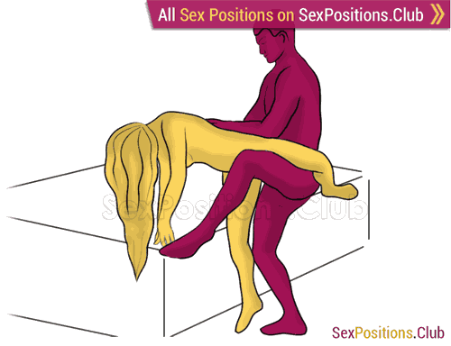 Sex position #403 - Rare trick (on the bed). (from behind, rear entry, standing). Kamasutra - Photo, picture, image
