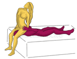 Sex position #417 - Valedictorian (on the bed). (oral sex, cunnilingus, woman on top). Kamasutra - Photo, picture, image