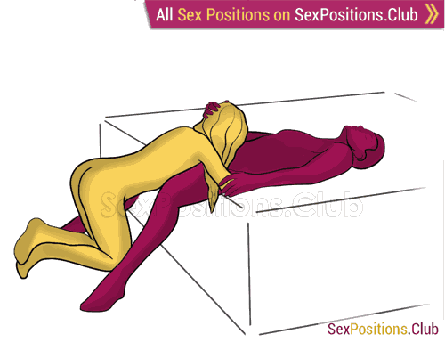 Sex position #486 - Source (on the bed). (oral sex, blowjob, kneeling). Kamasutra - Photo, picture, image