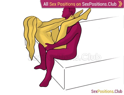 Sex position #375 - Amazing meeting (on the bed). (face to face, sitting). Kamasutra - Photo, picture, image