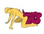 Sex position #459 - Passive doggy. (doggy style, from behind, rear entry). Kamasutra - Photo, picture, image