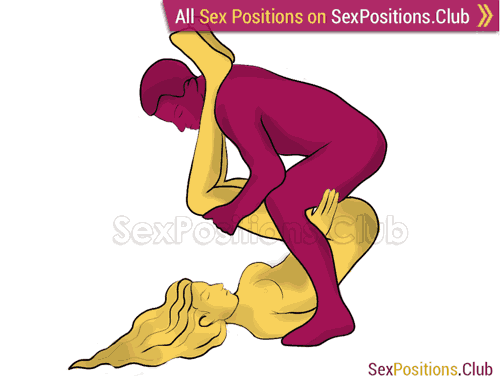Sex position #357 - Athlete. (reverse, man on top, standing). Kamasutra - Photo, picture, image