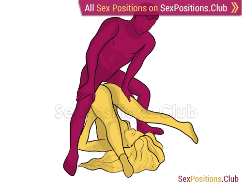 Sex position #324 - Superwoman. (anal sex, reverse, man on top, standing). Kamasutra - Photo, picture, image