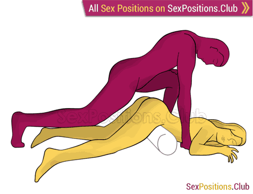 Sex position #264 - Sleeping beauty. (anal sex, from behind, rear entry, man on top). Kamasutra - Photo, picture, image
