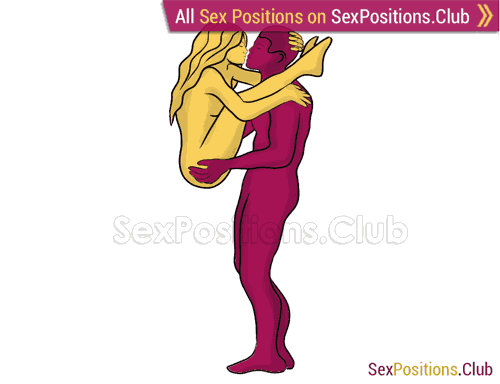 Sex position #297 - Apollo. (face to face, standing). Kamasutra - Photo, picture, image
