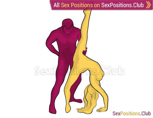 Sex position #270 - Giraffe. (reverse, standing). Kamasutra - Photo, picture, image